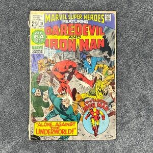 Marvel Super-Heroes 31 Daredevil Iron Man‎ Nov 1971 25c Silver Age Comic Book